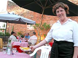 Pasta under the stars at Dimities